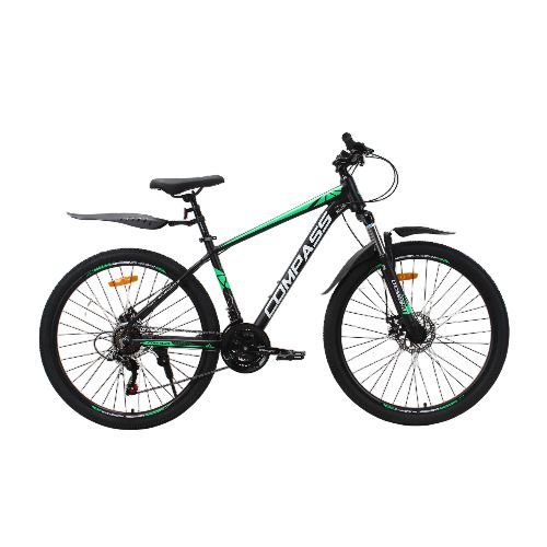 Велосипед 27.5 CrossBike Compass 17" чорно-зелений
