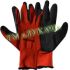Рукавиці RTELA/LATEX RB #300 поліестерові червоні покриті чорн. нітрилом 12шт/уп (120шт/ящ)