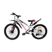 Велосипед 24 CrossBike Dragster Susp 11" біло-рожевий