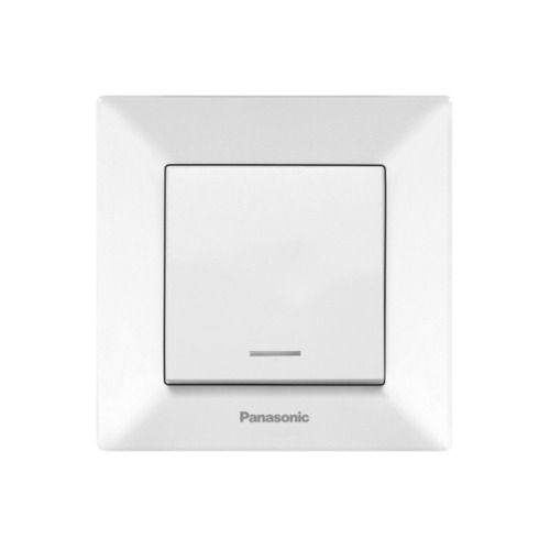 Вимикач Panasonic 1вн. білий з підсвіткою WNTC0002-2WH (12шт/уп)
