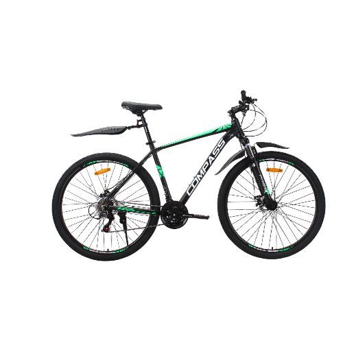 Велосипед 29 CrossBike Compass 20" чорно-зелений
