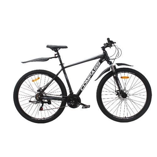 Велосипед 29 CrossBike Compass 20" чорно-сірий