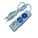 Подовжувач Panasonic 3гн. 2м б/з зі шторками сірий WLTB0232-2GR (12шт/уп)