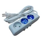 Подовжувач Panasonic 3гн. 3м б/з зі шторками сірий WLTB0233-2GR (12шт/уп)