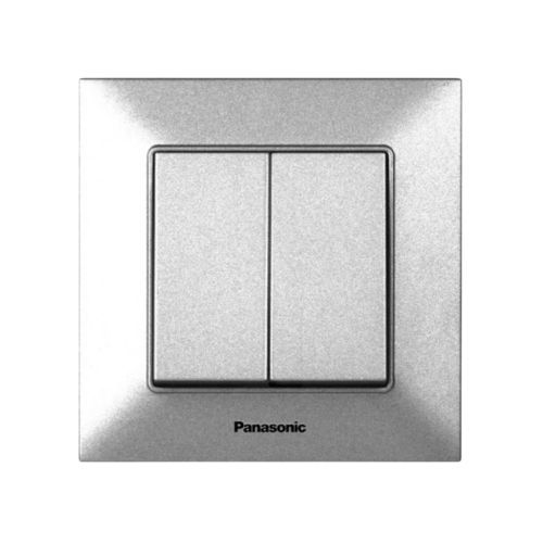 Вимикач Panasonic 2вн. срібло WNTC0009-2SL  (12шт/уп)