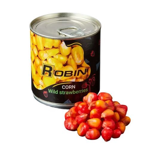 Приманка Кукурудза рибацька ROBIN суниця 200мл ж/б