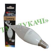 Лампа LED Luxury "свіча на вітрі" 5W SMD2835 2700K E14 400LM 37*135mm  /LUX-CW-512