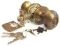 Защолка кругла APECS 6093-01-АN-антик+ ключ
