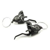 Ручки тормозні/монетка під "Shimano" комплект (моноблок чорний)