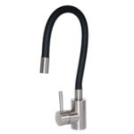 ZERIX/MIXXUS  кухня нерж. SUS-011 REFL.BLACK гнучкий гусак (чорний)
