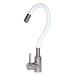 ZERIX/MIXXUS  кухня нерж. SUS-011 REFL.WHITE гнучкий гусак (білий)