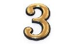 Номерок дверний "3" (вис.5см) (10шт/уп)