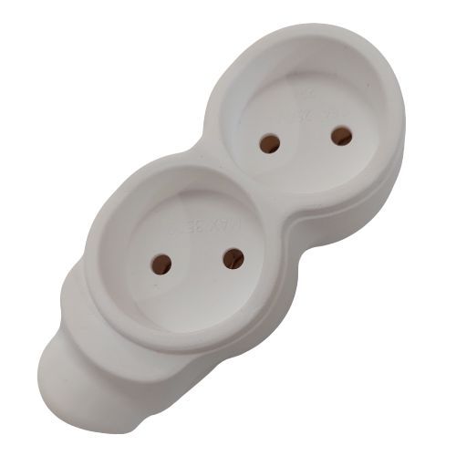 Колодка OMAX 2гн. б/з біла NX700200 (50шт/ящ)