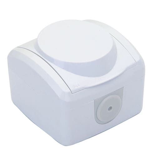 Розетка DE-PA з/з з кришкою зовн. 81101 (12/120уп)