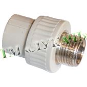 Муфта поліпр. ф20-1/2" RS зовн. (лат. вставка) (375шт/ящ)
