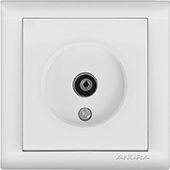 Розетка ТВ біла Anura АЕ02117