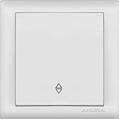 Вимикач Anura "Anamur" 1 вн. прохідний АЕ02119 (10шт/уп)