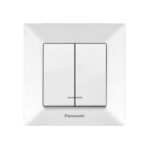 Вимикач Panasonic 2вн. білий з підсвіткою WNTC0010-2WH (12шт/уп)