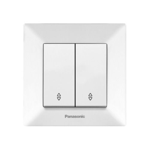 Вимикач Panasonic 2вн. білий прохідний WNTC0011-2WH (12шт/уп)