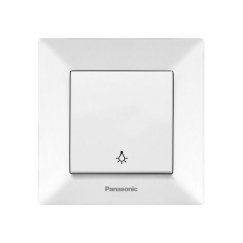 Вимикач Panasonic кнопковий білий WNTC0016-2WH (12шт/уп)