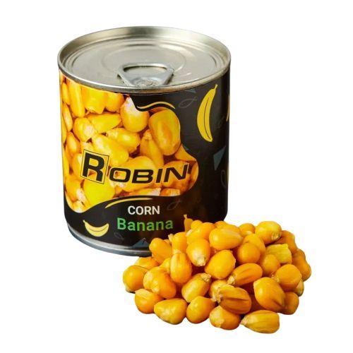 Приманка Кукурудза рибацька ROBIN банан 200мл ж/б