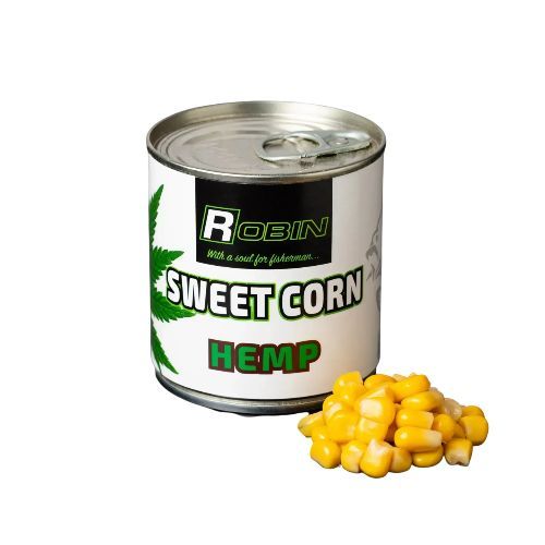 Приманка Кукурудза рибацька Sweet Corn Robin конопля 200мл ж/б