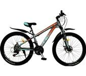 Велосипед 24 Cross Fast 12" Сіро-бірюзово-оранжевий