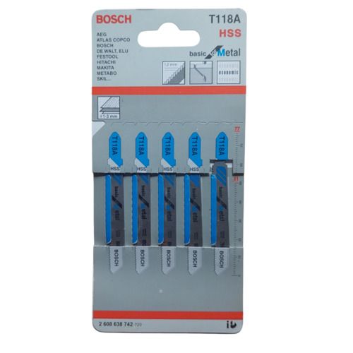 Пилочки лобзик "Bosch" 118 A  5шт