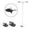 Бур садовий з двома насадками 150 мм та 200 мм чорний/синій