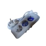 Подовжувач Panasonic 3гн. 2м з/з зі шторками сірий WLTB0432-2GR (12шт/уп)